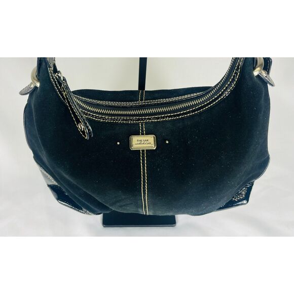 The Sak Black Suede Hobo Shoulder Bag - Picture 3 of 13